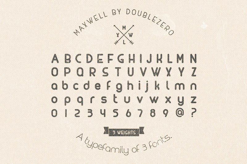 Font MAXWELL TYPEFACE