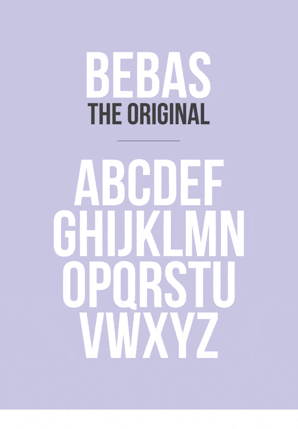 Bebas Neue шрифт скачать бесплатно
