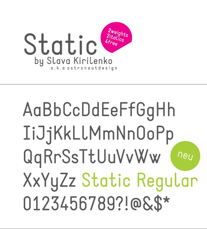 static шрифт скачать бесплатно
