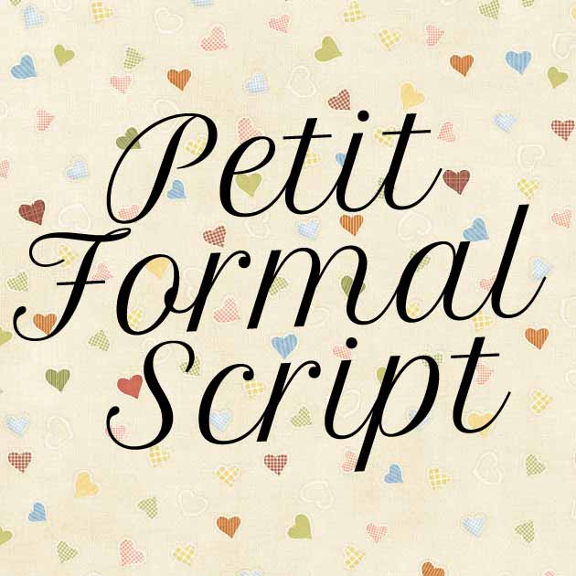 Petit Formal Script шрифт скачать бесплатно