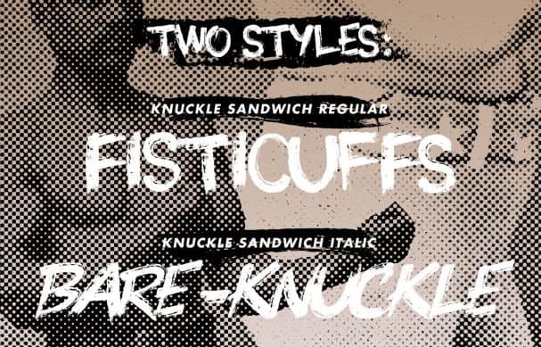 Knuckle Sandwich шрифт скачать бесплатно
