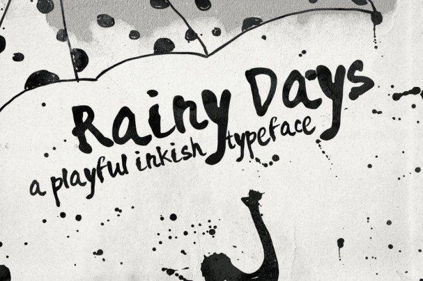 Rainy Days - a Playful typeface шрифт скачать бесплатно
