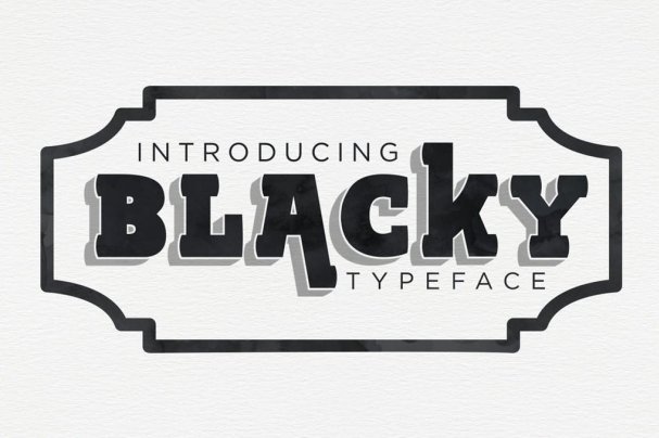 BLACKY Typeface шрифт скачать бесплатно