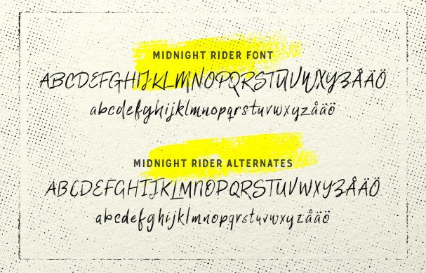 Midnight Rider шрифт скачать бесплатно