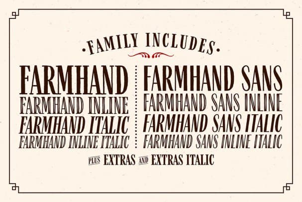 Farmhand   Family шрифт скачать бесплатно