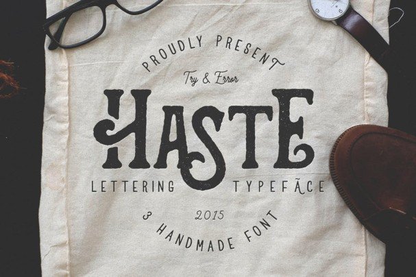 Haste - 3 Handmade   шрифт скачать бесплатно