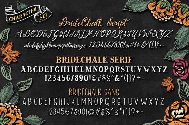 BrideChalk Typeface шрифт скачать бесплатно