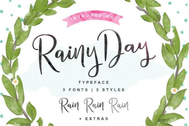 Rainy Day Typeface шрифт скачать бесплатно