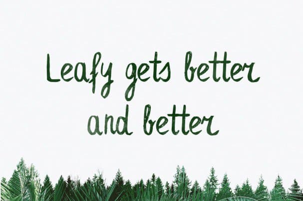 Leafy Extended Brush   шрифт скачать бесплатно