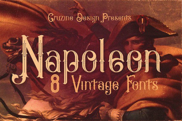Napoleon Vintage Typeface шрифт скачать бесплатно