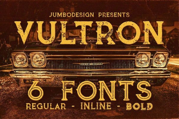 Vultron - Vintage Style   шрифт скачать бесплатно