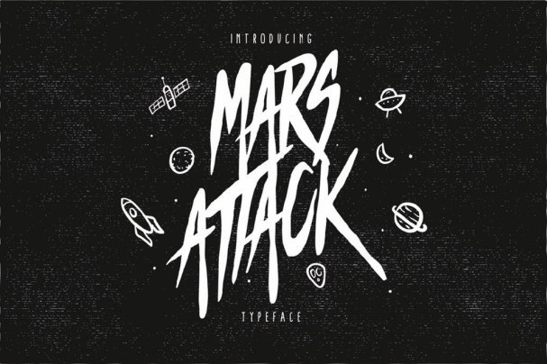 Mars Attack Typeface шрифт скачать бесплатно