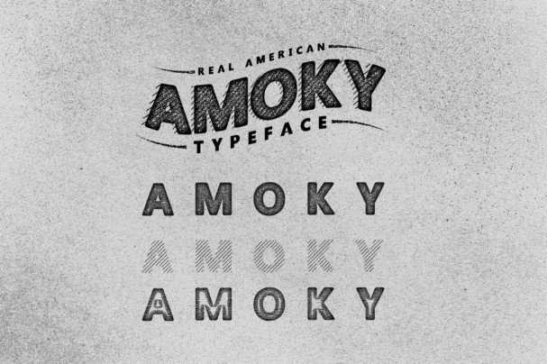Amoky Typeface шрифт скачать бесплатно