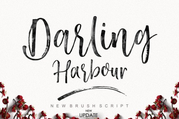 Darling Harbour Brush шрифт скачать бесплатно