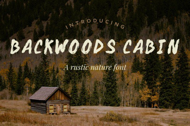 Backwoods Cabin   шрифт скачать бесплатно