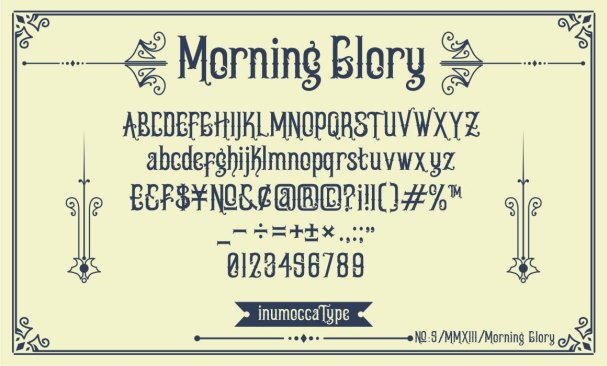Morning Glory шрифт скачать бесплатно