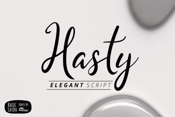Hasty Elegant   шрифт скачать бесплатно