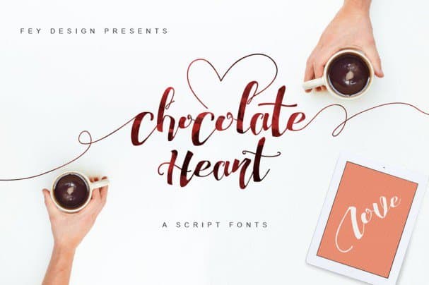 Chocolate Heart шрифт скачать бесплатно