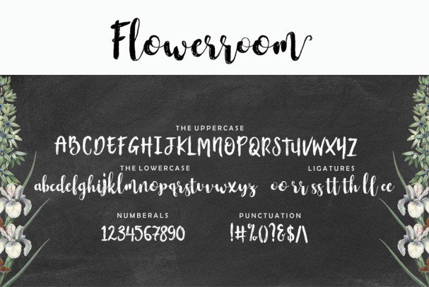Flowerroom Script шрифт скачать бесплатно