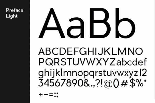 PREFACE Sans-Serif Typeface + Web s шрифт скачать бесплатно