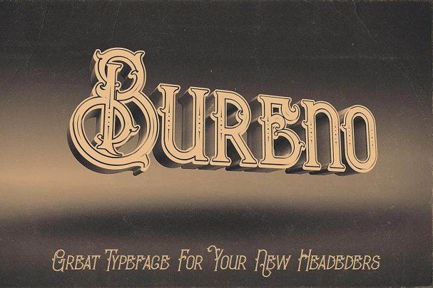 Bureno - Decorative   шрифт скачать бесплатно