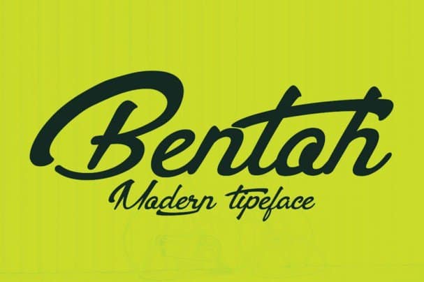 Bentoh modern typeface шрифт скачать бесплатно