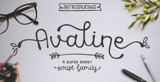 Avaline Script Sketch шрифт скачать бесплатно
