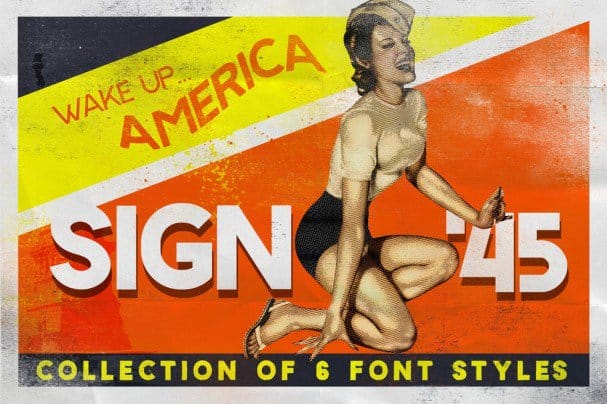 Sign 45 Typeface шрифт скачать бесплатно