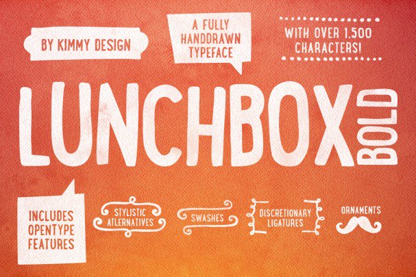 Lunchbox Bold шрифт скачать бесплатно