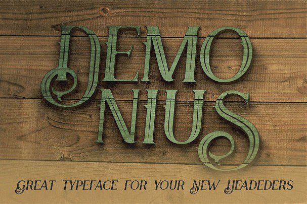Demonius - 4 Vintage  s шрифт скачать бесплатно