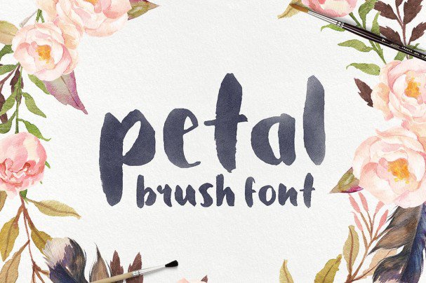Petal Brush шрифт скачать бесплатно
