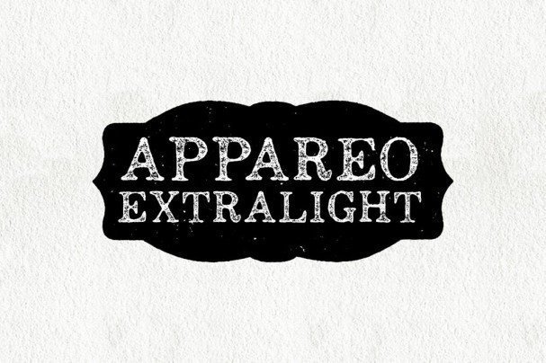 Appareo Extra Light шрифт скачать бесплатно