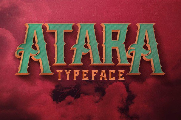 Atara - Vintage Style   шрифт скачать бесплатно