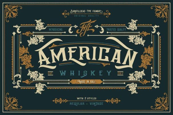 American Whiskey шрифт скачать бесплатно