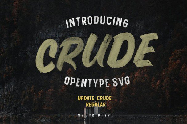 Crude OpenTypeSvg шрифт скачать бесплатно