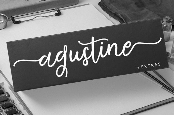 Agustine Script шрифт скачать бесплатно