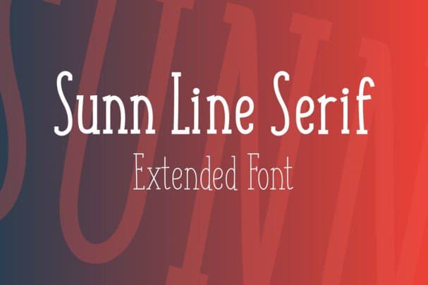 SUNN Line Serif Extended   шрифт скачать бесплатно