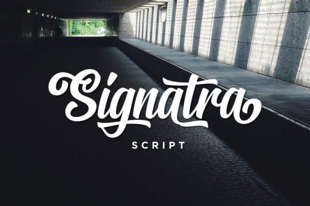 Signatra Script шрифт скачать бесплатно