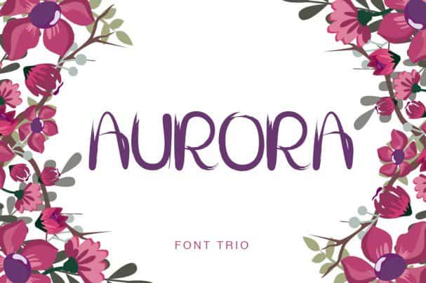 Aurora | Brush   Trio шрифт скачать бесплатно