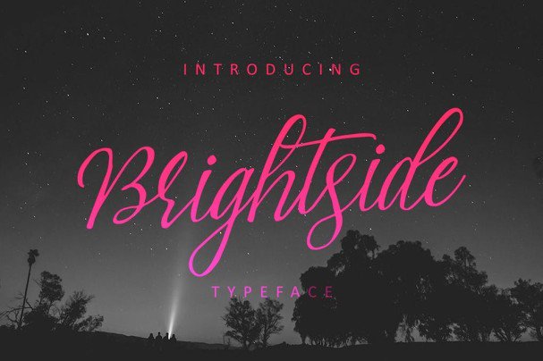 Brightside Typeface шрифт скачать бесплатно