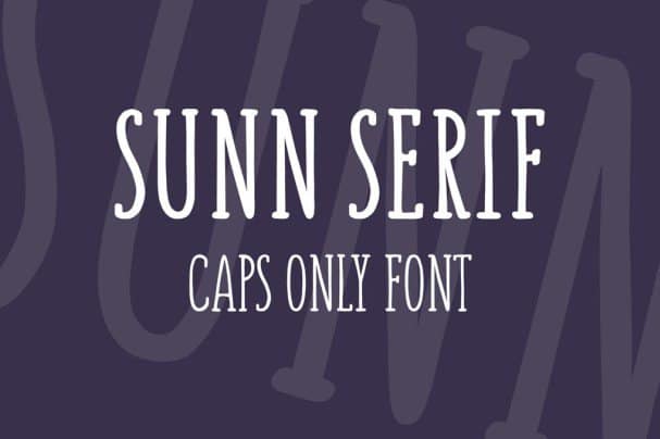 SUNN Serif Caps Only   шрифт скачать бесплатно