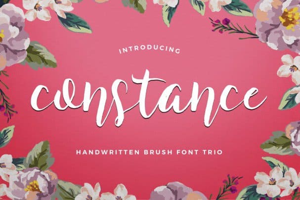 Constance Brush   Trio шрифт скачать бесплатно