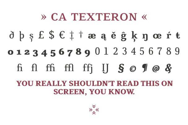 CA Texteron шрифт скачать бесплатно