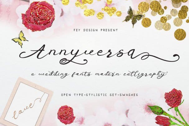 Anniversa Wedding   шрифт скачать бесплатно