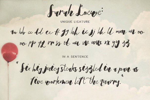 Sarah Loewe шрифт скачать бесплатно