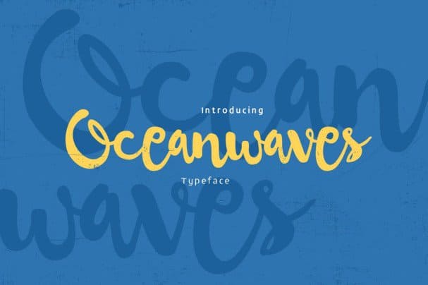 Oceanwaves Typeface шрифт скачать бесплатно