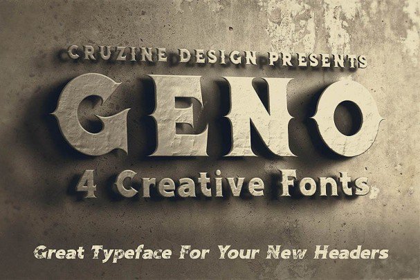 Geno Typeface шрифт скачать бесплатно