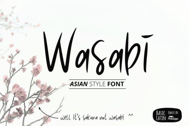 Wasabi Asian Style   шрифт скачать бесплатно