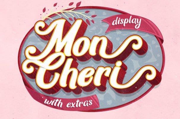 Mon Cheri Typeface + Extras шрифт скачать бесплатно