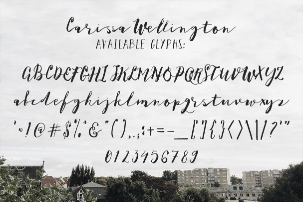 Carissa Wellington шрифт скачать бесплатно